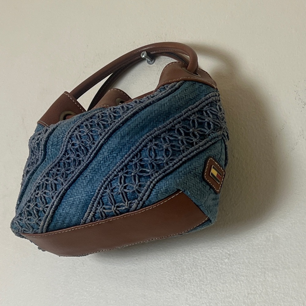 Tommy Hilfiger Denim Draw string Double Handbag. - Picture 15 of 16